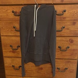 Athleta Dark Gray Hoodie with White Drawstrings